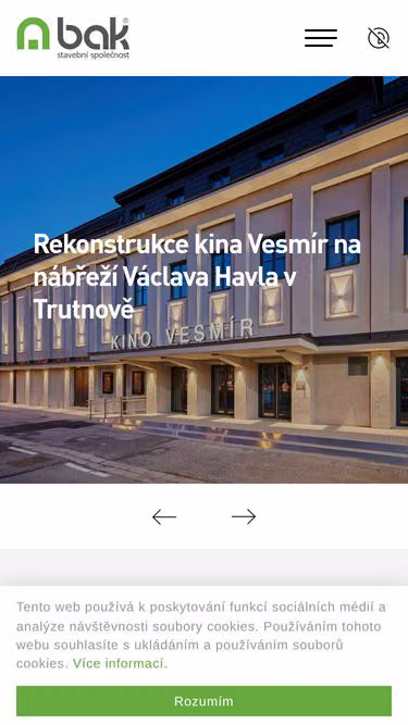 Screenshot of bak.cz