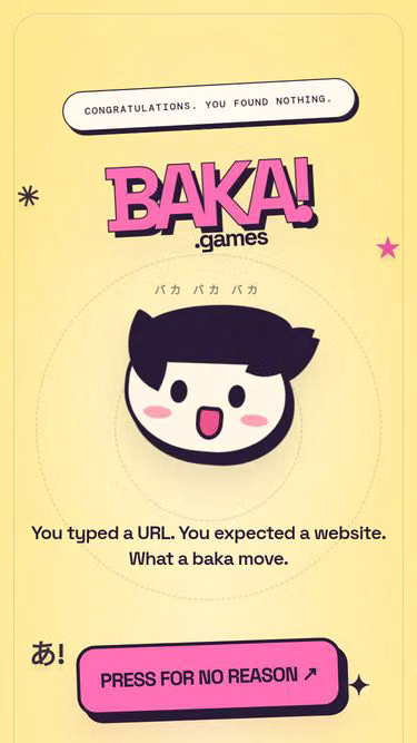 Screenshot of baka.games