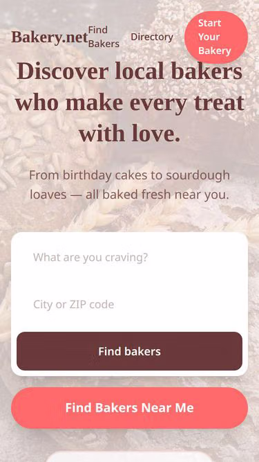 Screenshot of bakery.net