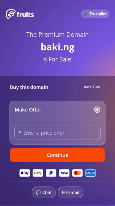 Screenshot of baki.ng