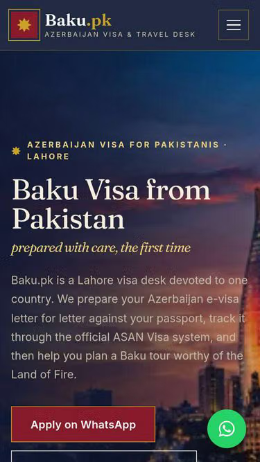 Screenshot of baku.pk