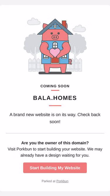 Screenshot of bala.homes