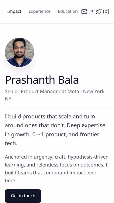 Screenshot of bala.vc