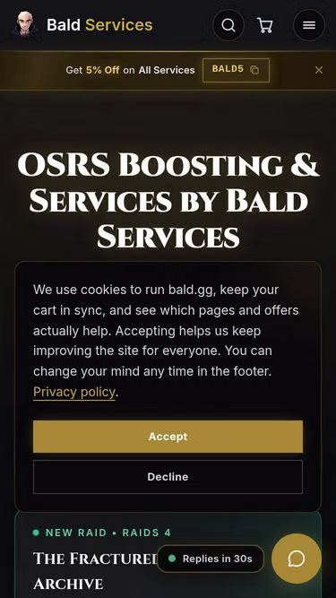 Screenshot of bald.rent