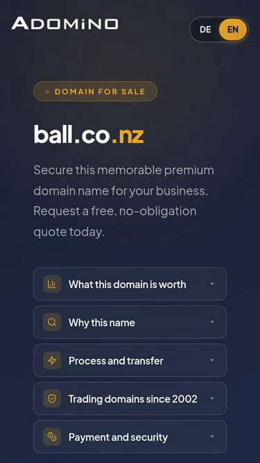 Screenshot of ball.co.nz