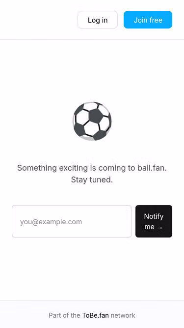 Screenshot of ball.fan