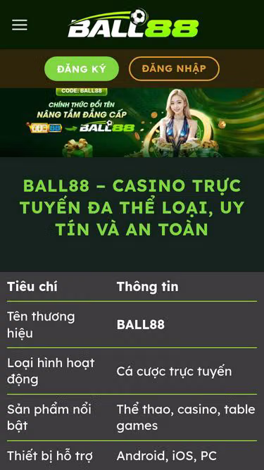 Screenshot of ball88.fit