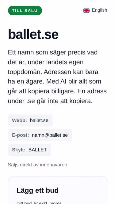 Screenshot of ballet.se