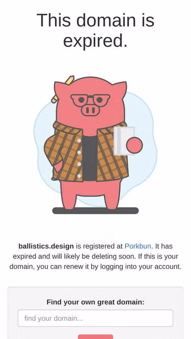 Screenshot of ballistics.design