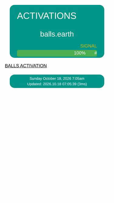 Screenshot of balls.earth