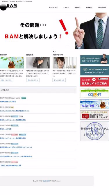 Screenshot of bam.co.jp
