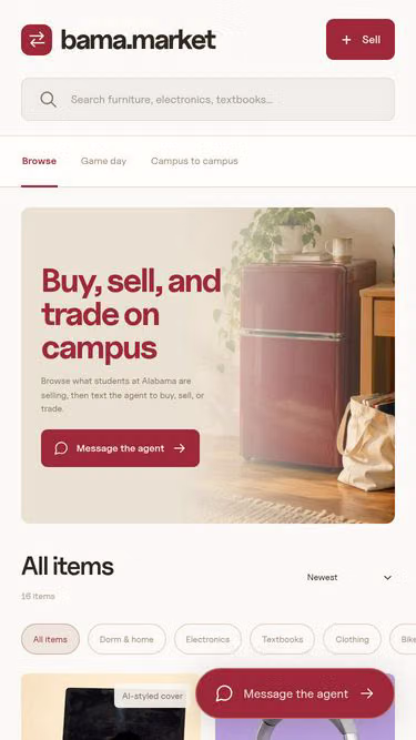 Screenshot of bama.market