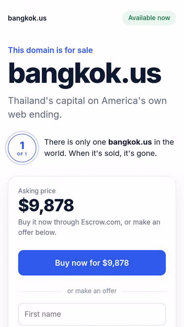 Screenshot of bangkok.us