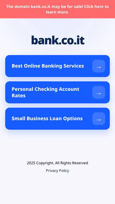 Screenshot of bank.co.it