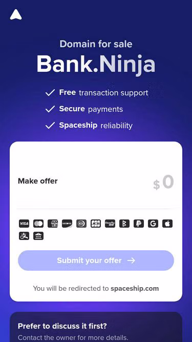 Screenshot of bank.ninja