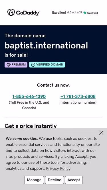Screenshot of baptist.international