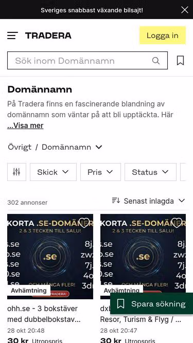 Screenshot of bar.nu