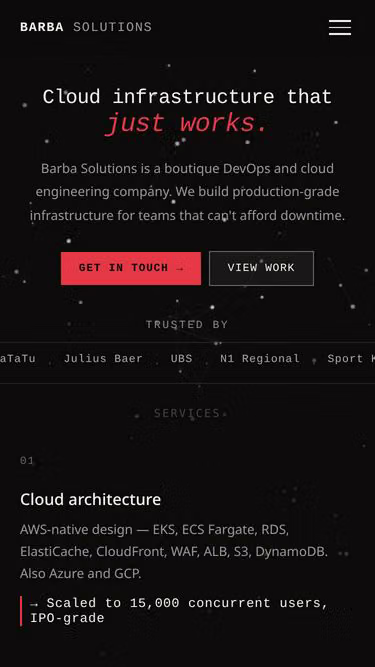 Screenshot of barba.solutions