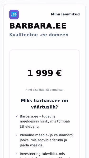 Screenshot of barbara.ee