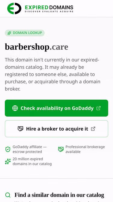 Screenshot of barbershop.care