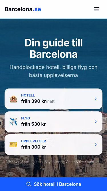 Screenshot of barcelona.se