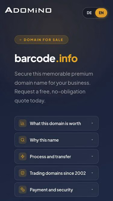 Screenshot of barcode.info