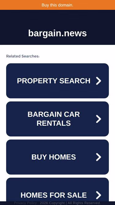Screenshot of bargain.news