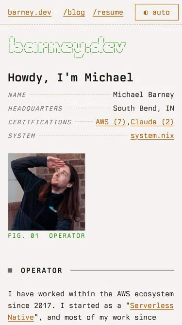 Screenshot of barney.dev