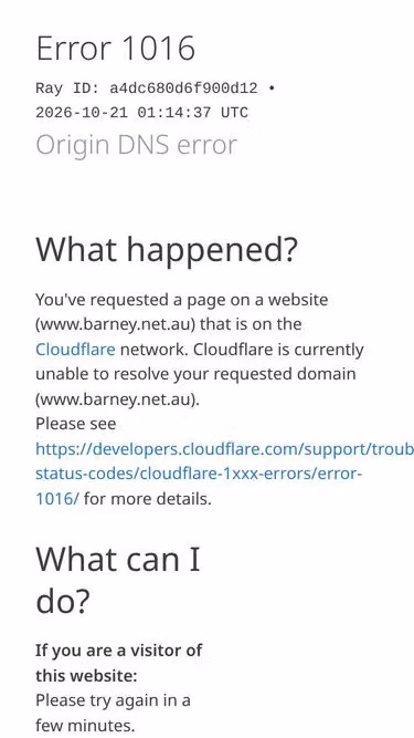 Screenshot of barney.net.au