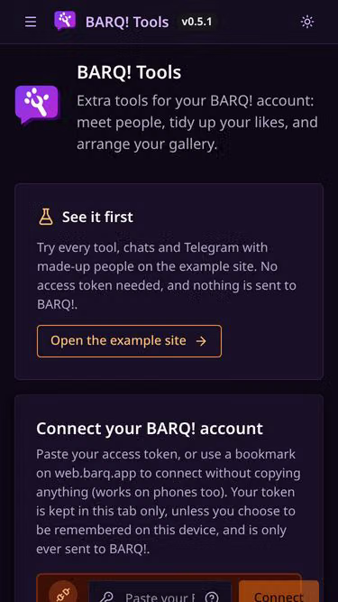 Screenshot of barq.tools