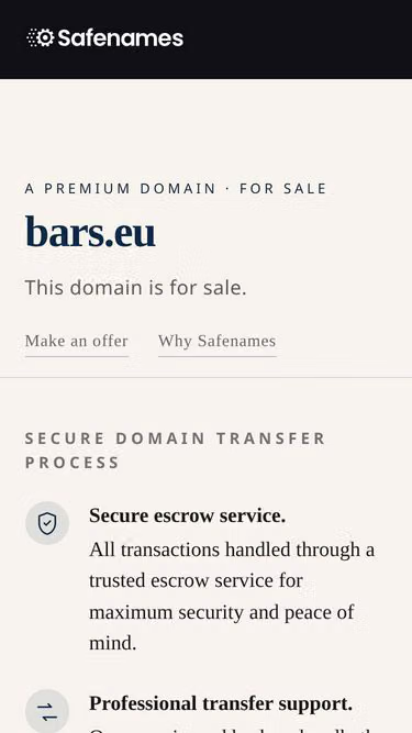 Screenshot of bars.eu