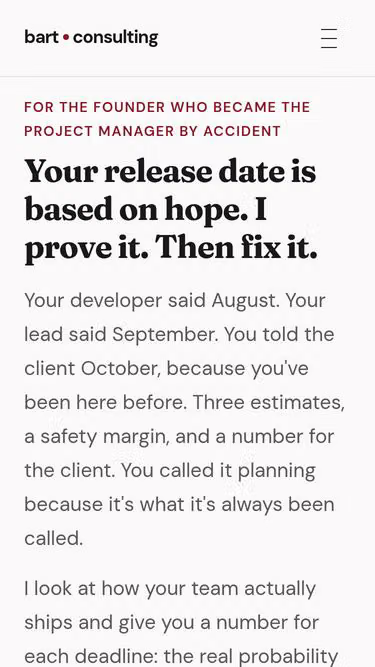 Screenshot of bart.consulting