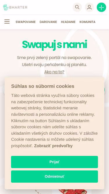 Screenshot of barter.sk