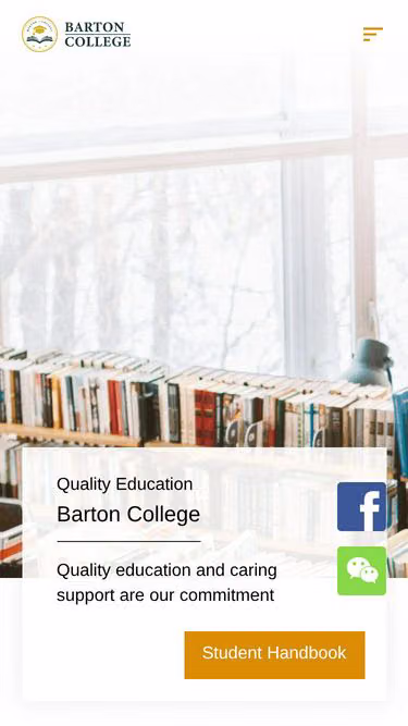 Screenshot of barton.edu.au