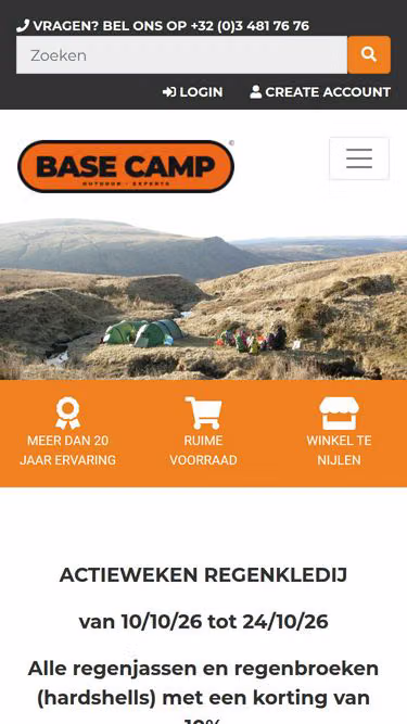Screenshot of basecamp.be