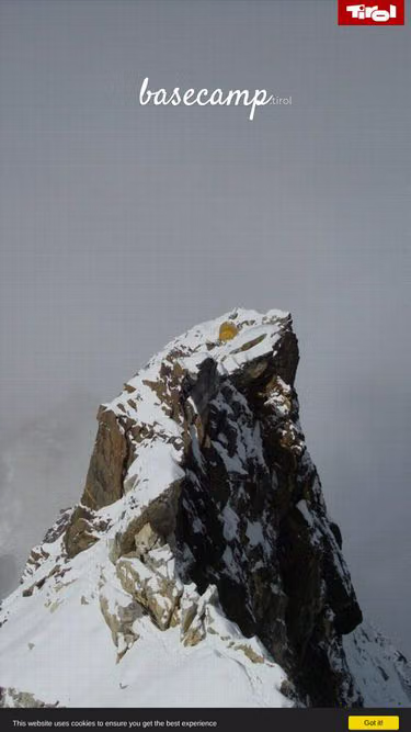 Screenshot of basecamp.tirol