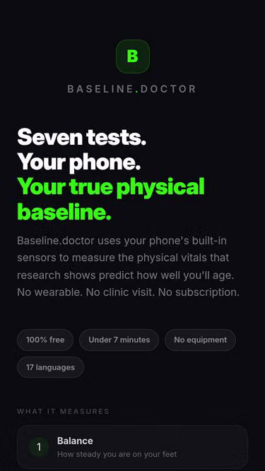 Screenshot of baseline.doctor