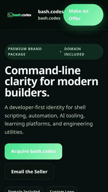 Screenshot of bash.codes
