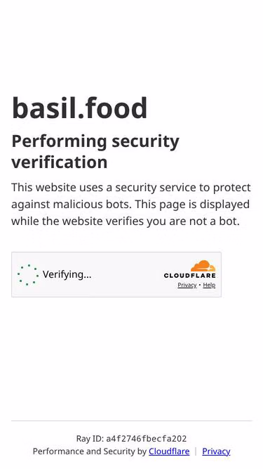 Screenshot of basil.food