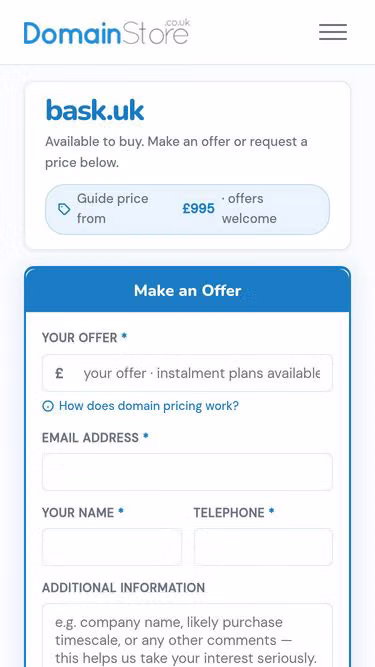 Screenshot of bask.uk