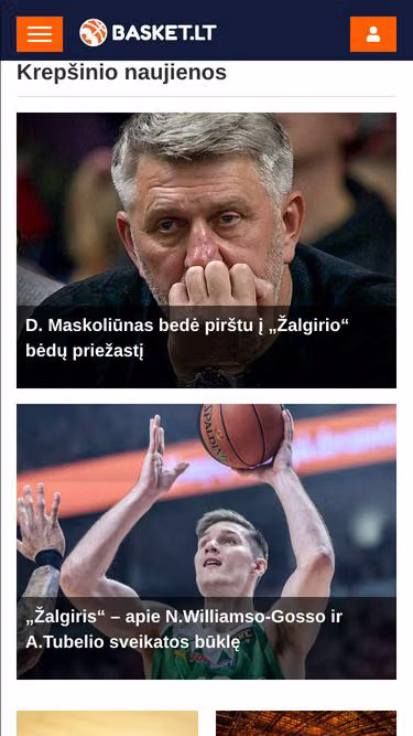 Screenshot of basket.lt