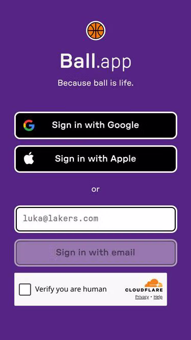 Screenshot of basketball.app