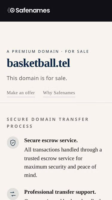 Screenshot of basketball.tel
