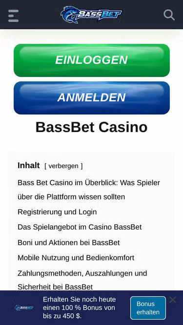 Screenshot of bassbet.bet