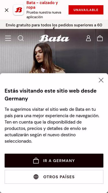 Screenshot of bata.es
