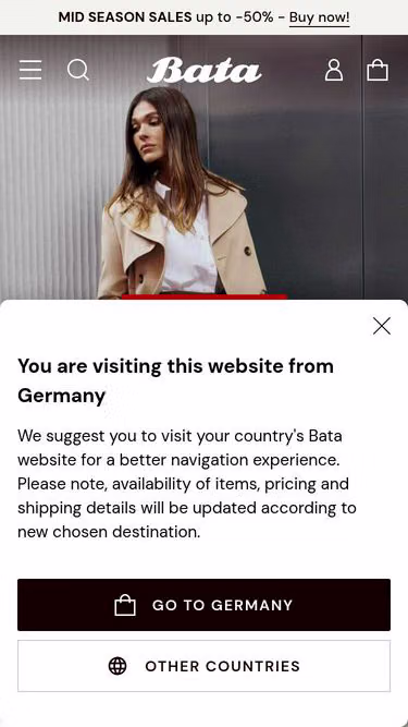 Screenshot of bata.hr
