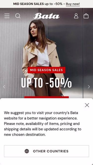 Screenshot of bata.ro