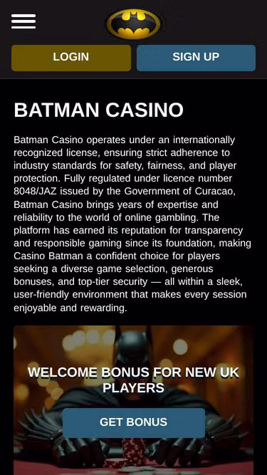 Screenshot of batman.casino
