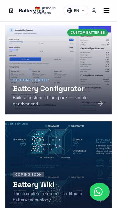 Screenshot of battery.ink