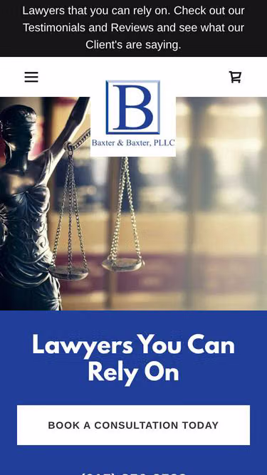 Screenshot of baxter.legal